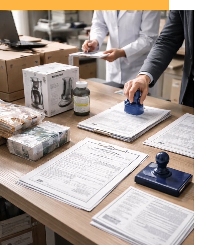 Сертификация импортных товаров от 12132 с таможенным сопровождением